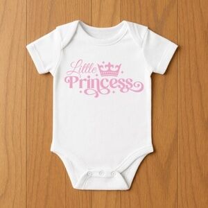 Little Princess White Baby Onesie